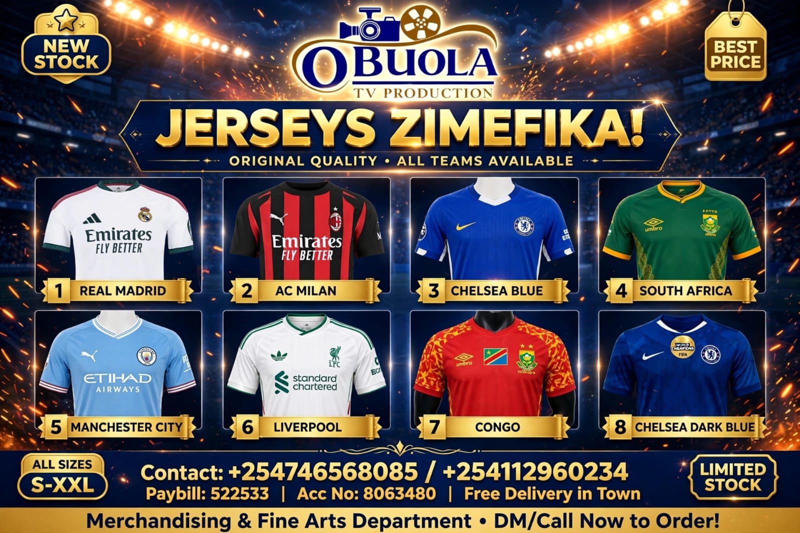Obuola TV Jerseys Zimefika - all teams available